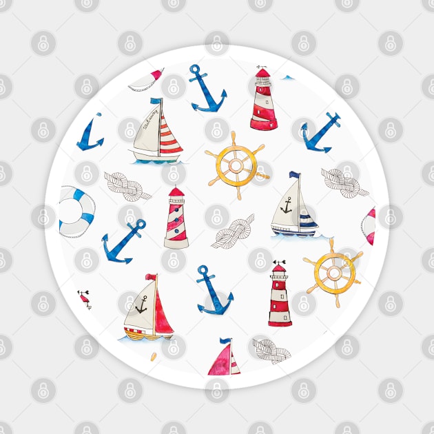 Sail Away Boats Case Magnet by Dessi Designs